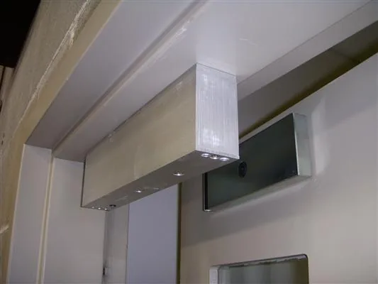 Maglock on a commercial door frame